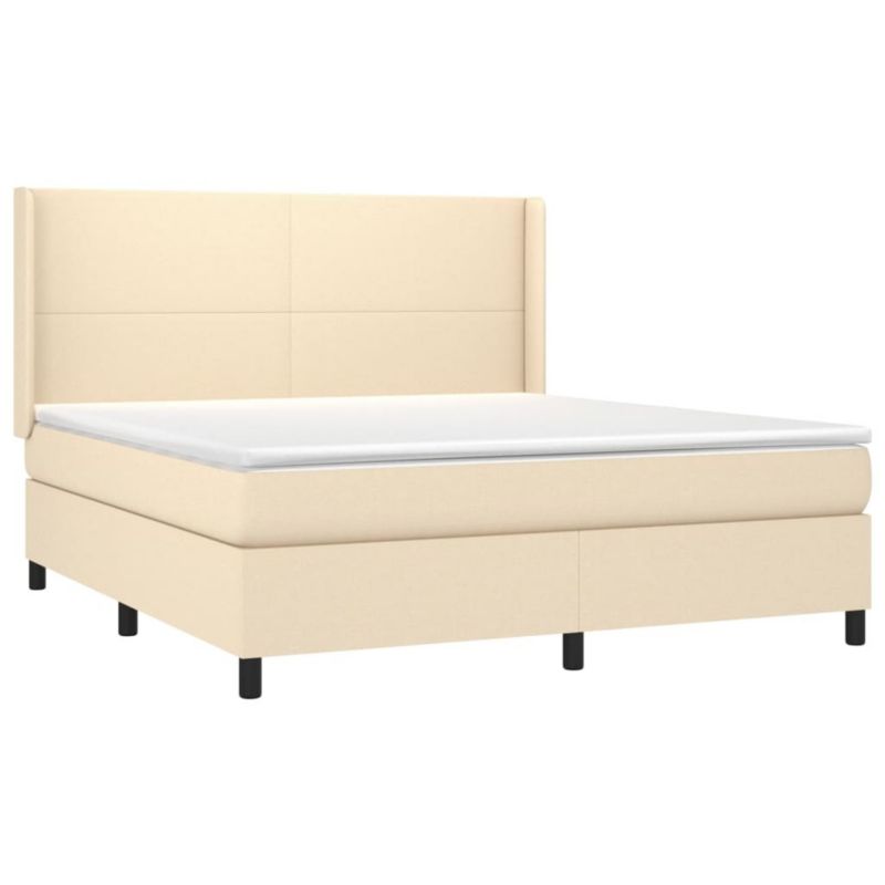 Łóżko kontynentalne WaszeMeble 160x200 cm kremowe WM-3138170 1 szt.