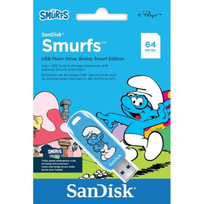 SANDISK USB 3.2 Pendrive Smerfy 64GB Ważniak SDCZIS-064G-G46 - Henryx24