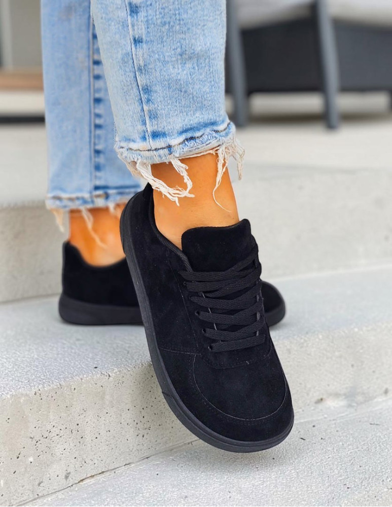 Buty Sportowe Barefoot Sznurowane Czarne Siwiecki