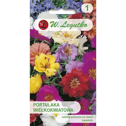 1 szt, Portulaka pelna, mix kolorow - Nasiona: Ilość w opakowaniu: 0.5 g