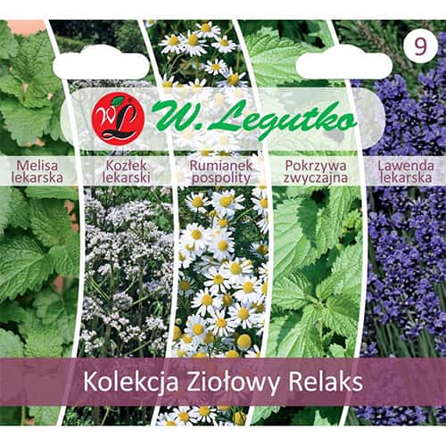 1 szt, Kolekcja Ziołowy Relaks, 5 odmian - Nasiona: Ilość w opakowaniu: 1 opak