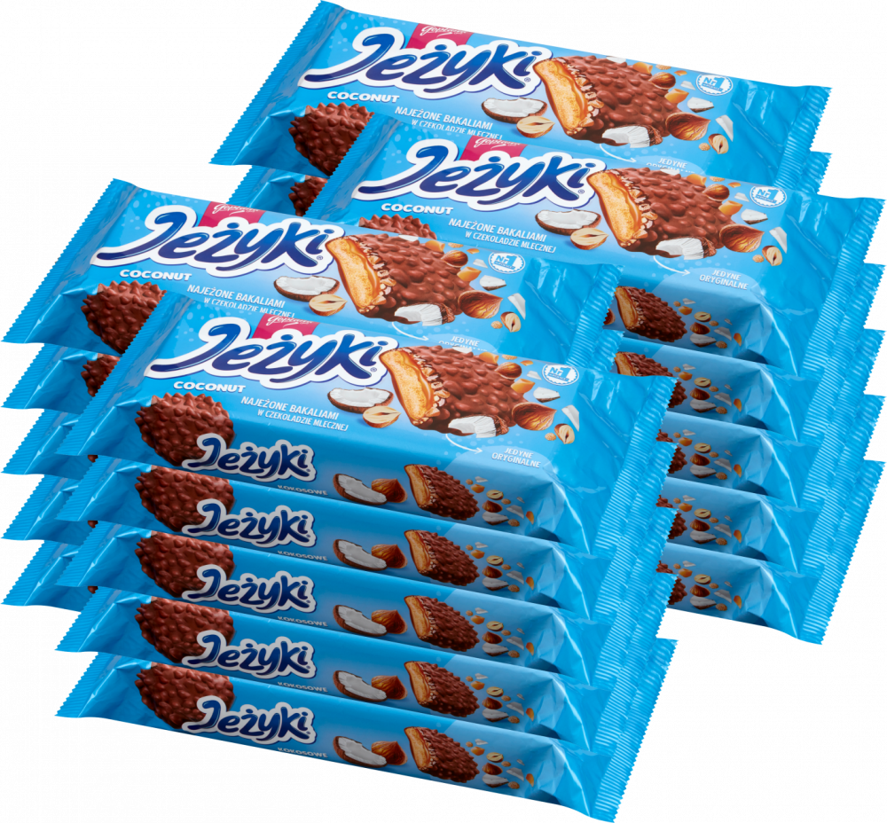 20x Ciastka Jeżyki, kokosowy, 140g