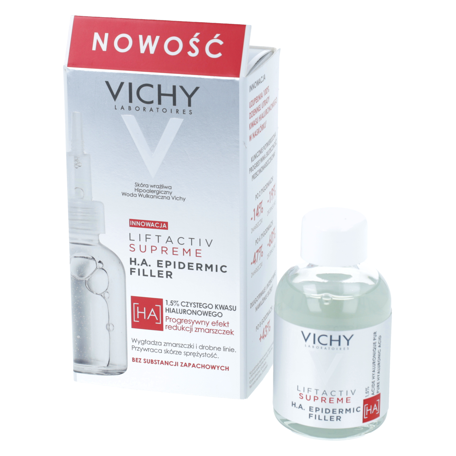 Vichy liftactiv supreme - h.a. epidermic filler, serum przeciwzmarszczkowe, 30 ml