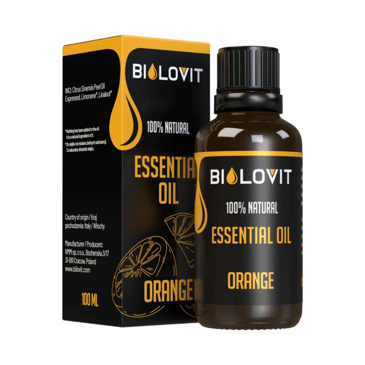 Bilovit - olejek eteryczny, pomarańcza, 100 ml