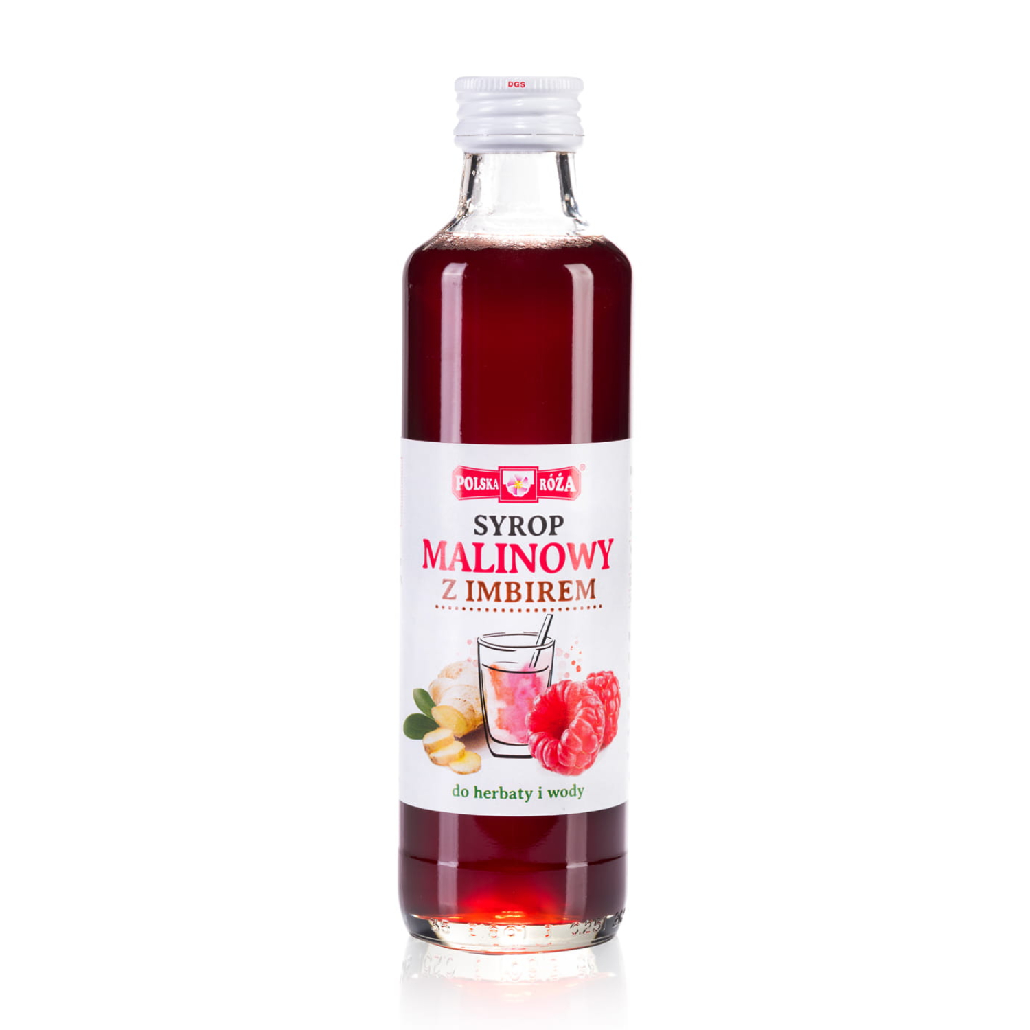 Polska róża - syrop malinowy z imbirem, 315 g