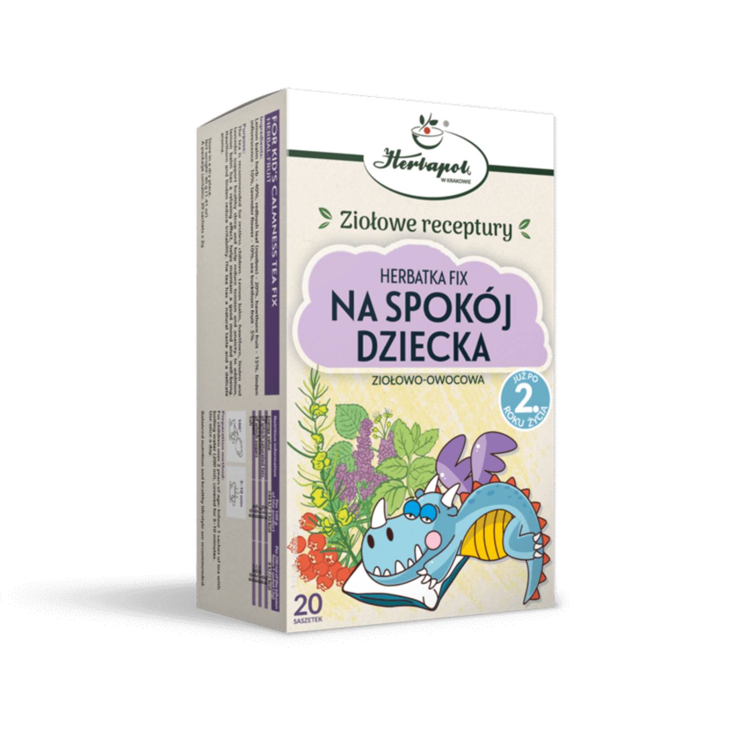 Herbapol kraków, herbata na spokój dziecka, 20 saszetek