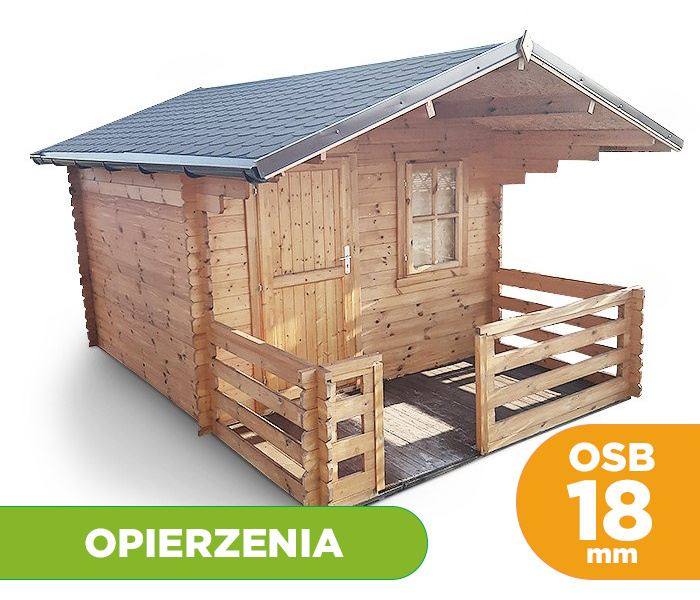 Domek Kanada 2 ogrodowy 300 x 300 cm 28mm + podłoga 18mm, taras + opierzenia