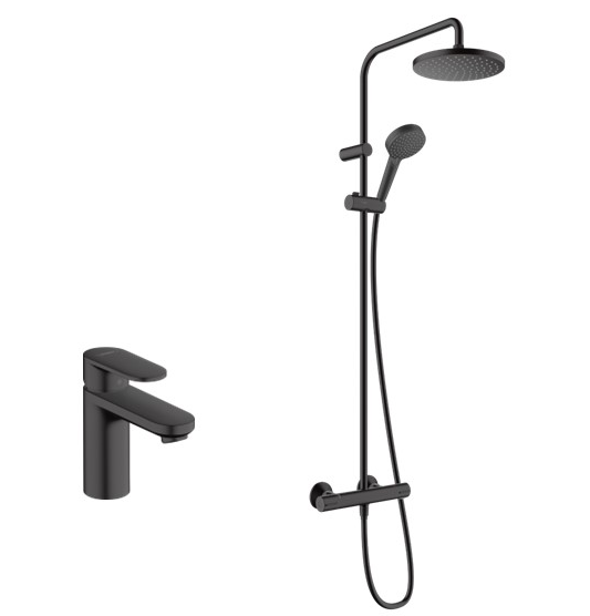 Darmowa Dostawa - Zestaw baterii czarny Hansgrohe Vernis Blend abset11404