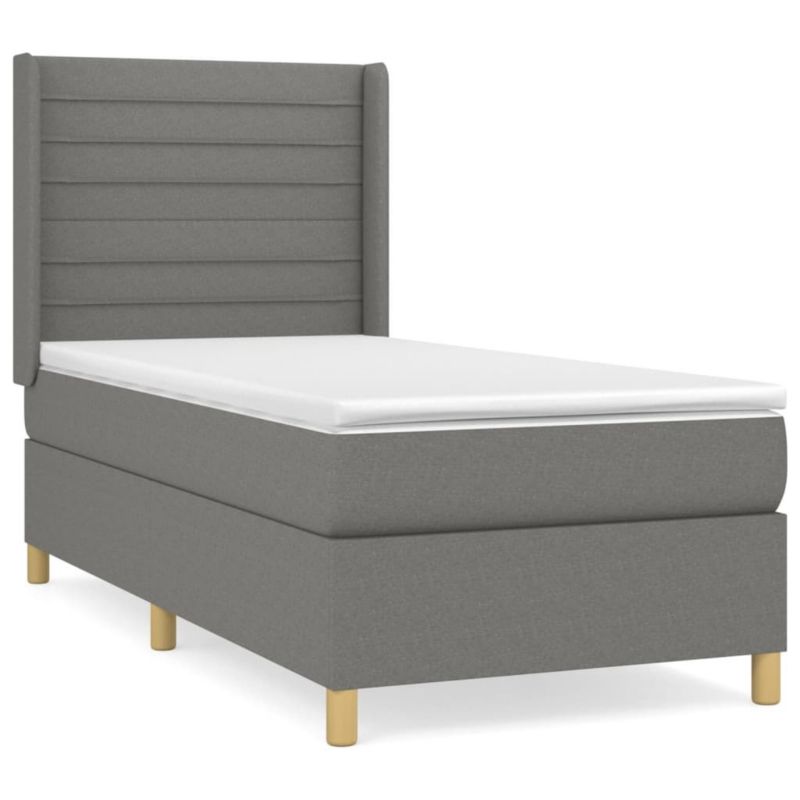 Łóżko kontynentalne WaszeMeble 100x200 cm ciemnoszara WM-3132050 1 szt.
