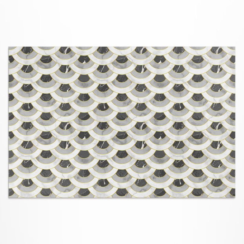 Dywan Winylowy Zewnętrzny Wallfluent 140x210 cm Kamienne łuski marmurowy wzór regularny 1 szt.