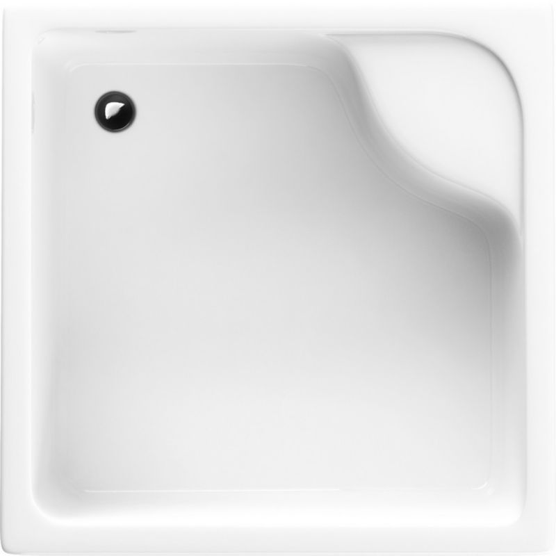 Brodzik Schedpol Doris 90x90 cm kwadratowy z siedziskiem biały akrylowy 1 szt.
