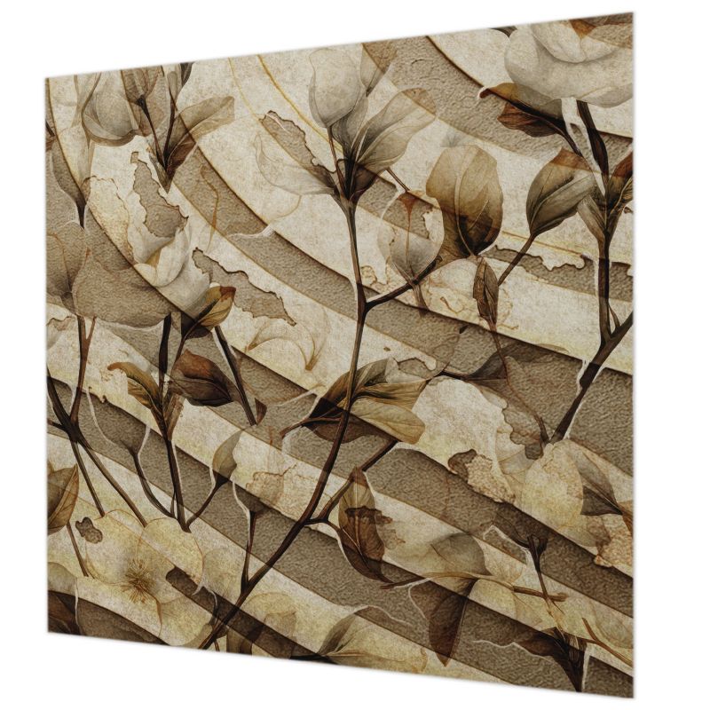 Tapeta Tulup 250x250 cm Klasyczna flora dla miłośników natury i estetyki retro 1 szt.