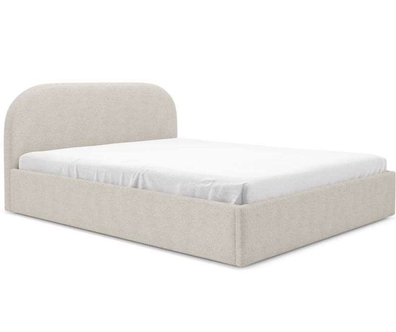 Łóżko MOON Sofello 140x200 boucle metalowy stelaż pojemnik Quelle 02 1 szt
