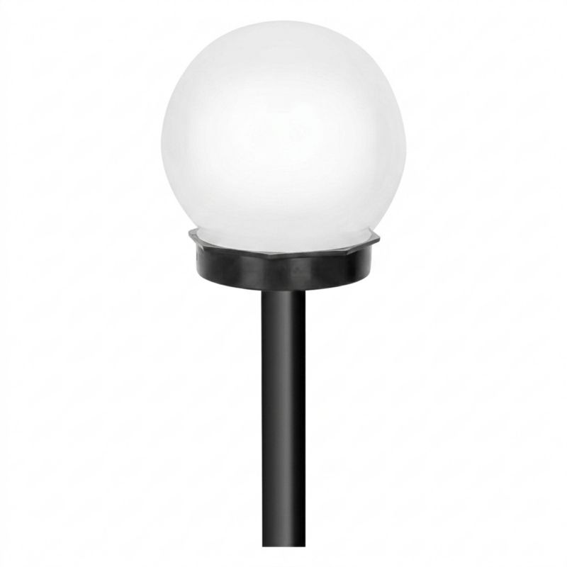Lampa solarna ogrodowa LED EDDCOM kula biała wbijana 34 cm 8 szt.
