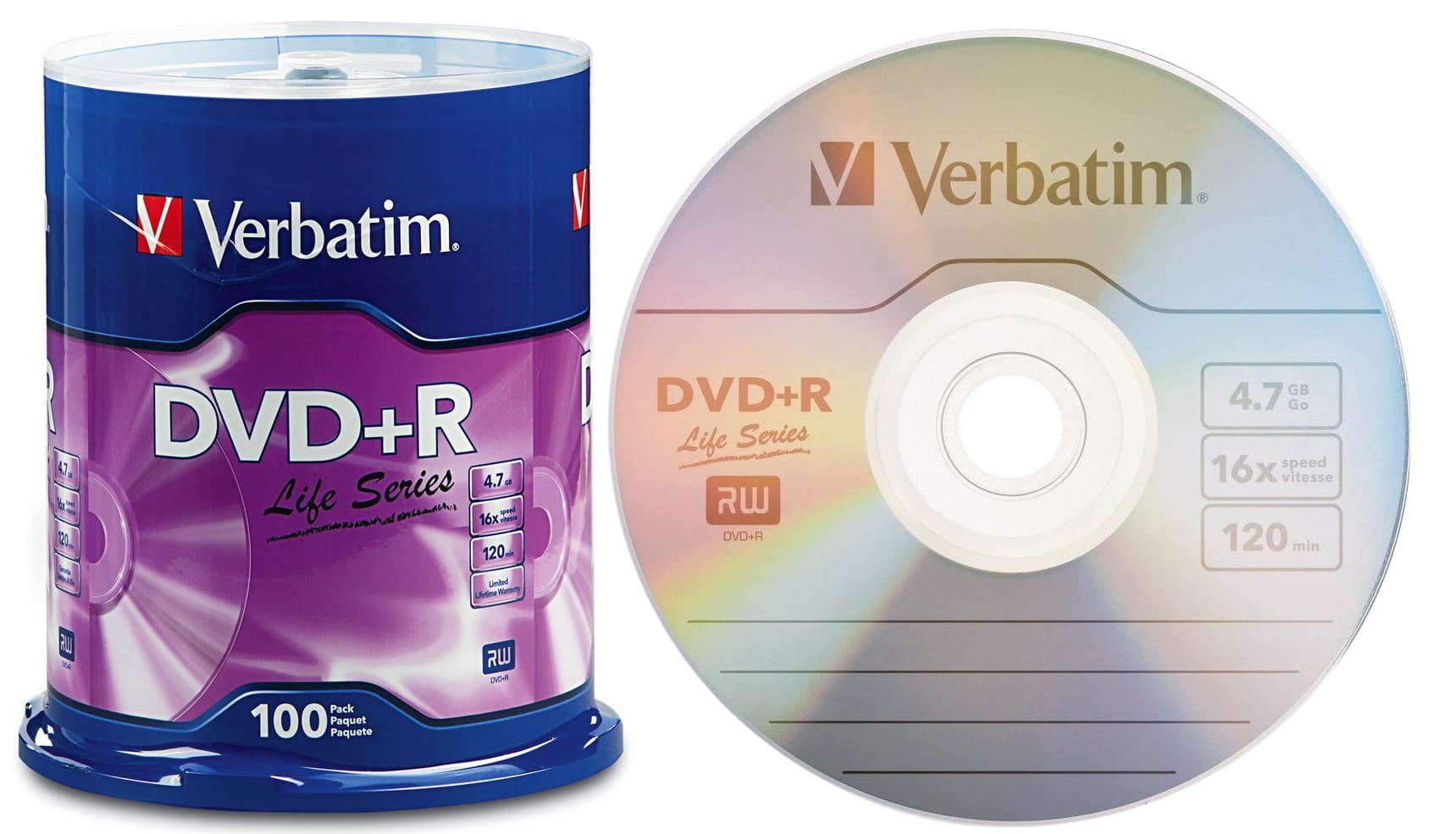 Verbatim DVD+R x16 4,7GB AZO c-100 43551 - Henryx24