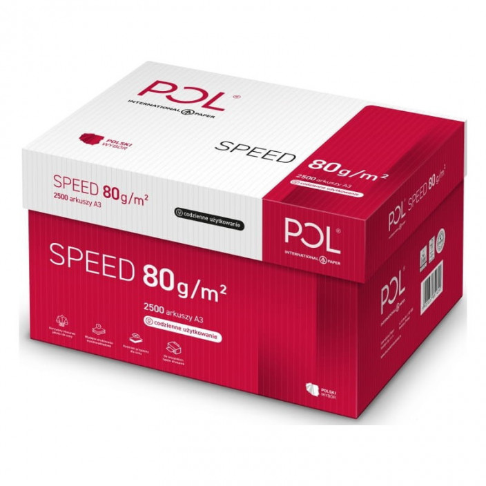 Pol Polspeed papier ksero ekologiczny A3 80 g/m2, 500 ark., biały
