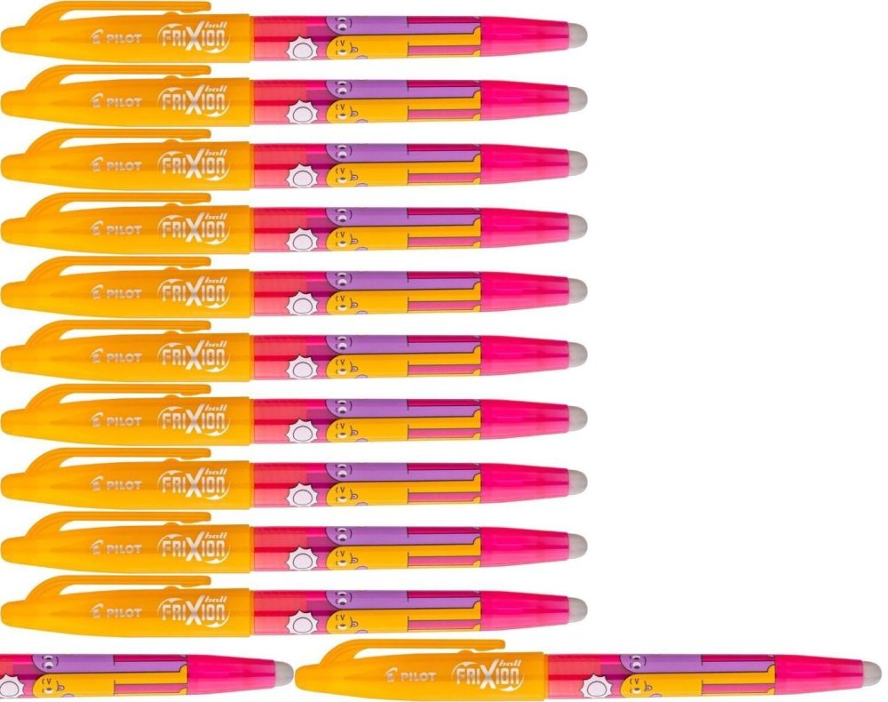 Pilot Frixion Ball Friends długopis wymazywalny 0.7 mm różowa obudowa niebieski wkład