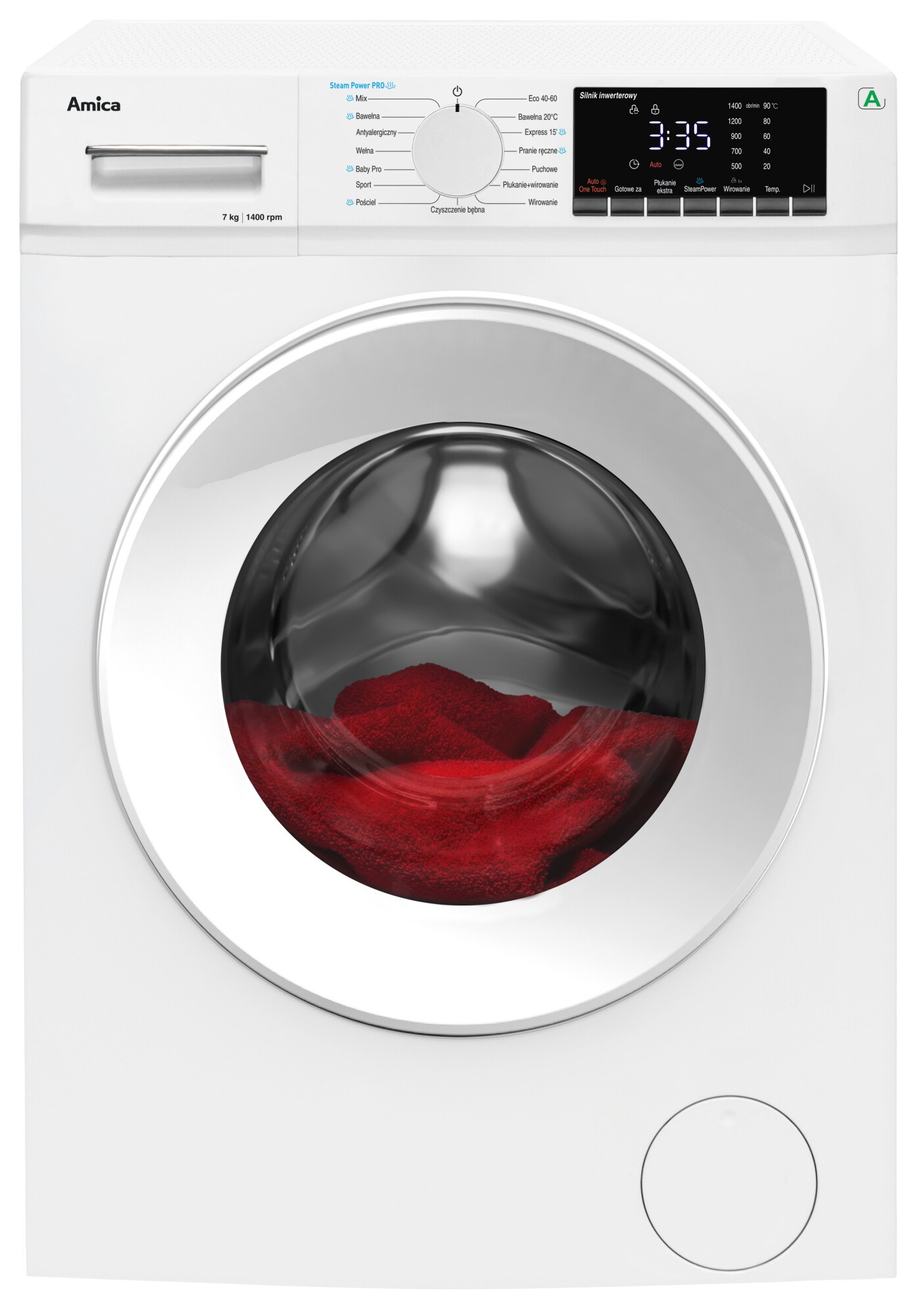Pralka Amica WA5S714ALiSH Slim Biały 7 kg 1400 RPM LogicDrive 3.0