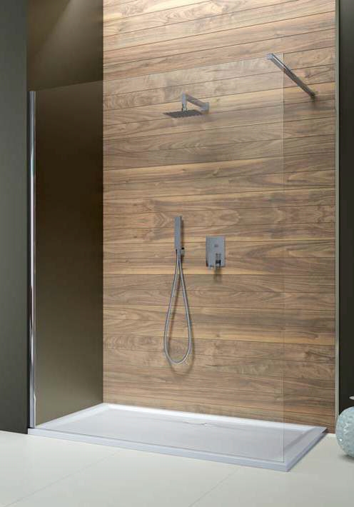 Sanplast TX ścianka walk-in 120 cm parawan P/TX5b-120 srebrny błyszczący/szkło przezroczyste 600-271-2160-38-401