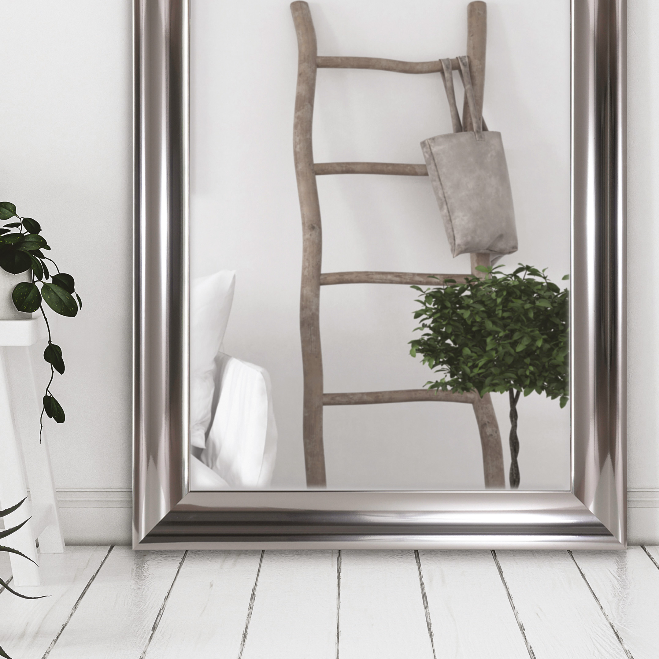 Ars Longa Malmo lustro 143x53 cm prostokątne nikiel MALMO40130-N
