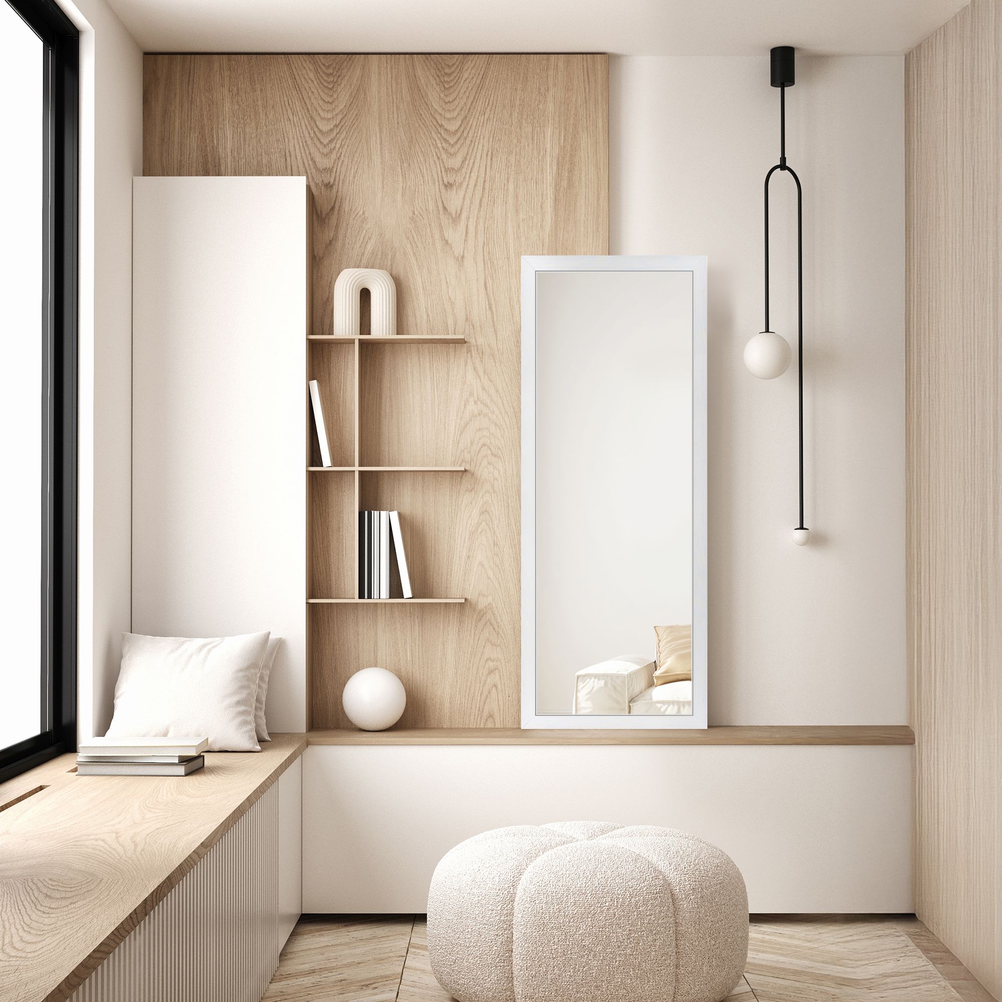 Ars Longa Slim lustro 157,8x57,8 cm prostokątne białe SLIM50150-BS