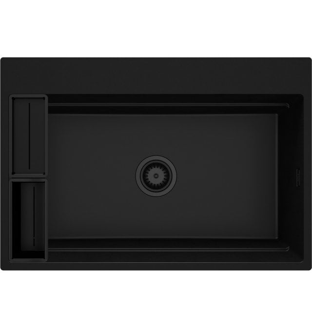DEANTE Zlewozmywak granitowy MAGNETIC nero 1-komorowy magnetyczny ZRM