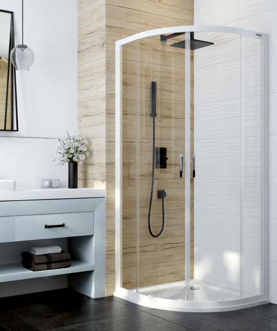 Darmowa Dostawa - Kabina prysznicowa półokrągła 90x90 cm biały Sanplast Basic 600450026001400