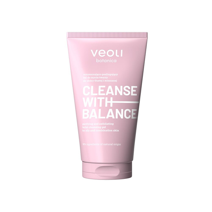 Veoli Botanica Cleanse With Balance Peelingujący żel do mycia twarzy, 150 ml