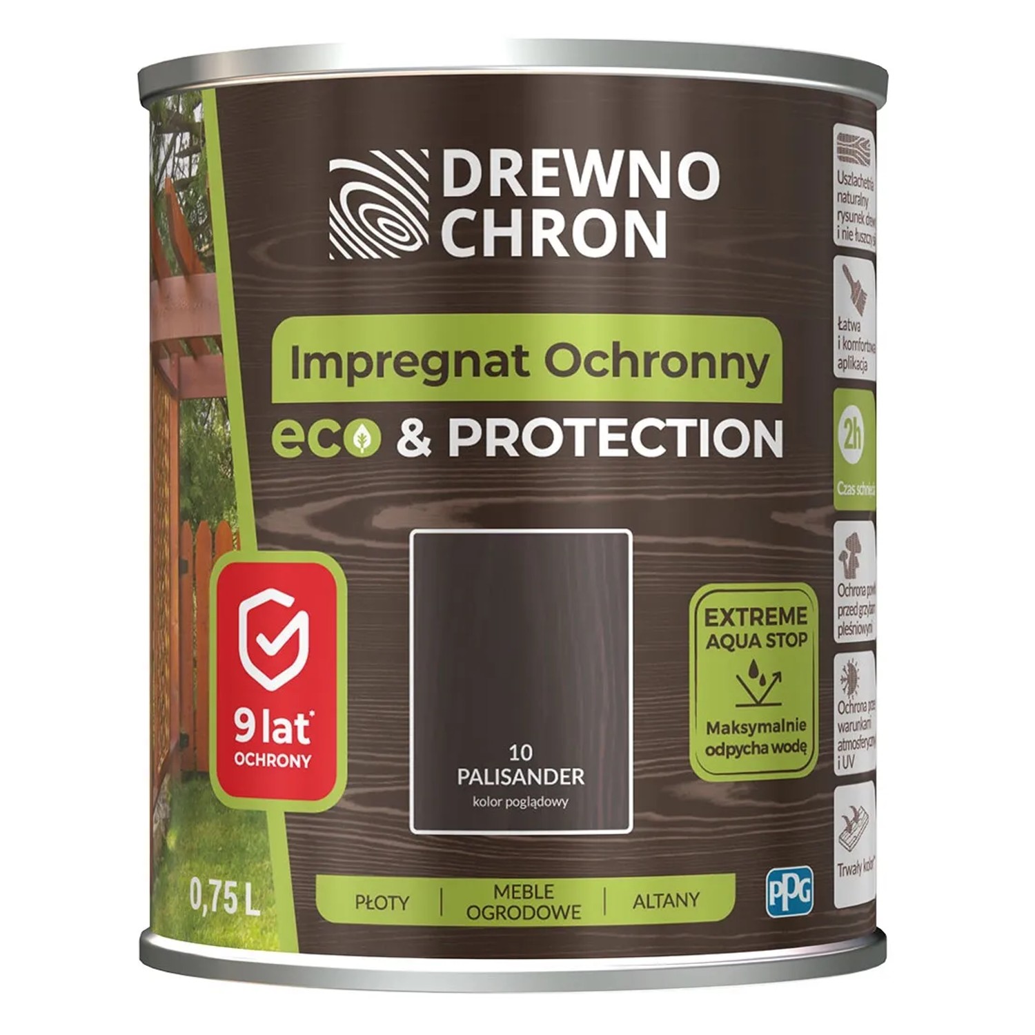 Drewnochron Impregnat ochronny Eco & Protection palisander 0,75L