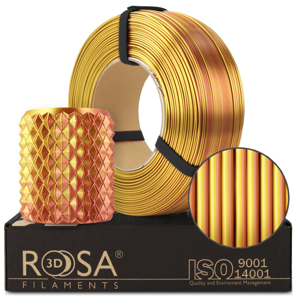 FILAMENT 3D ReFill PLA Magic Gold-Copper (Refill 1kg / 1.75mm)