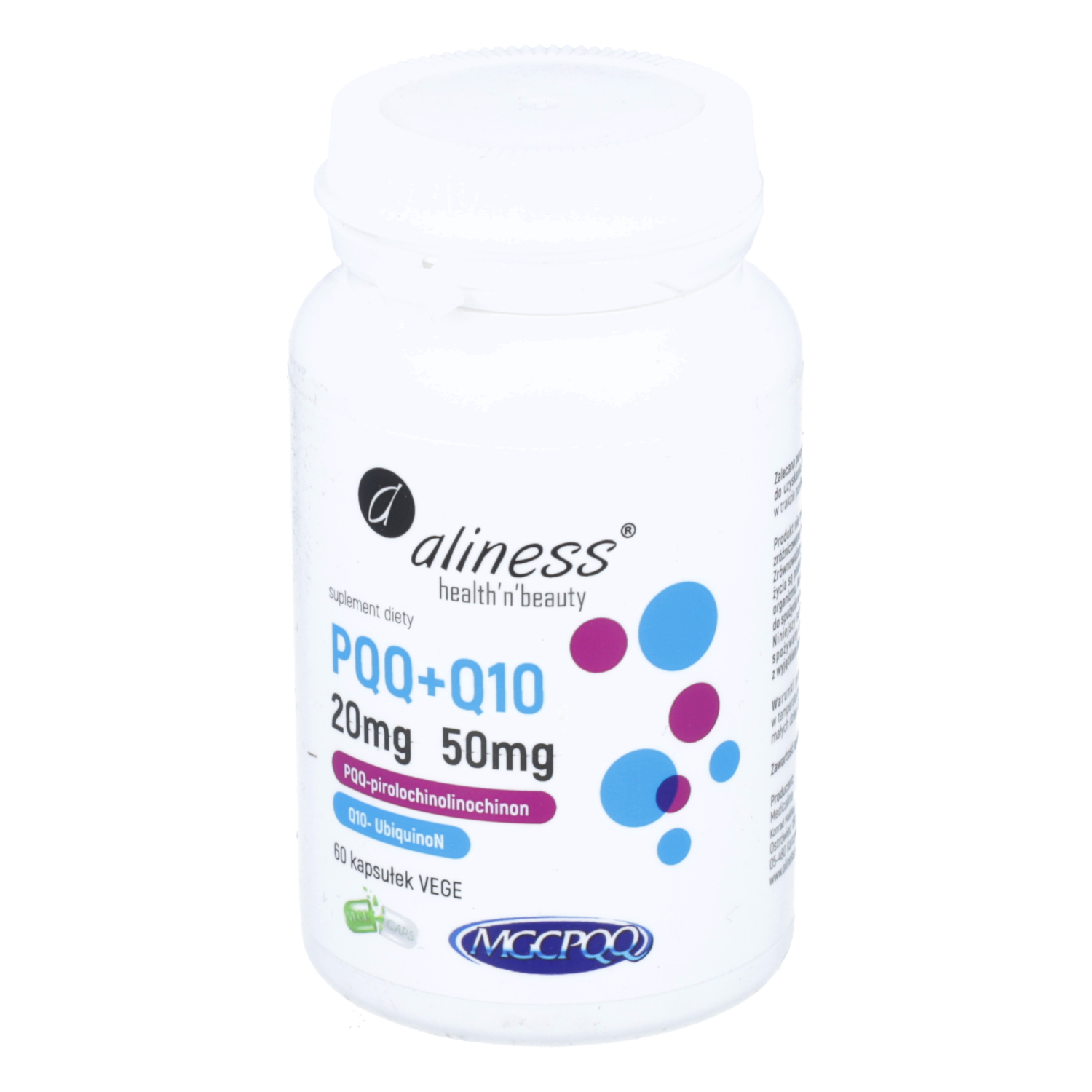 Aliness pqq 20 mg + q10 50 mg, 60 kapsułek