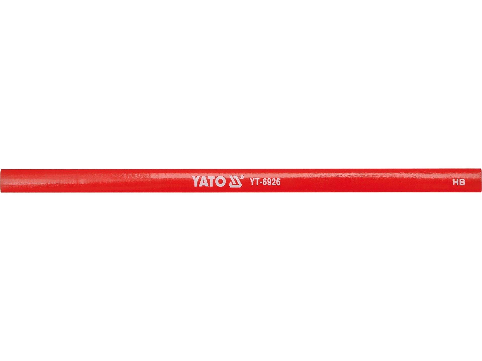 Ołówek stolarski YATO czerwony hb 180mm budowlany do drewna YT-6926