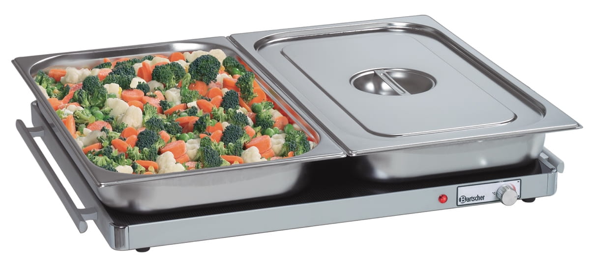 Szklana płyta grzewcza GN 2/1 300W Bartscher