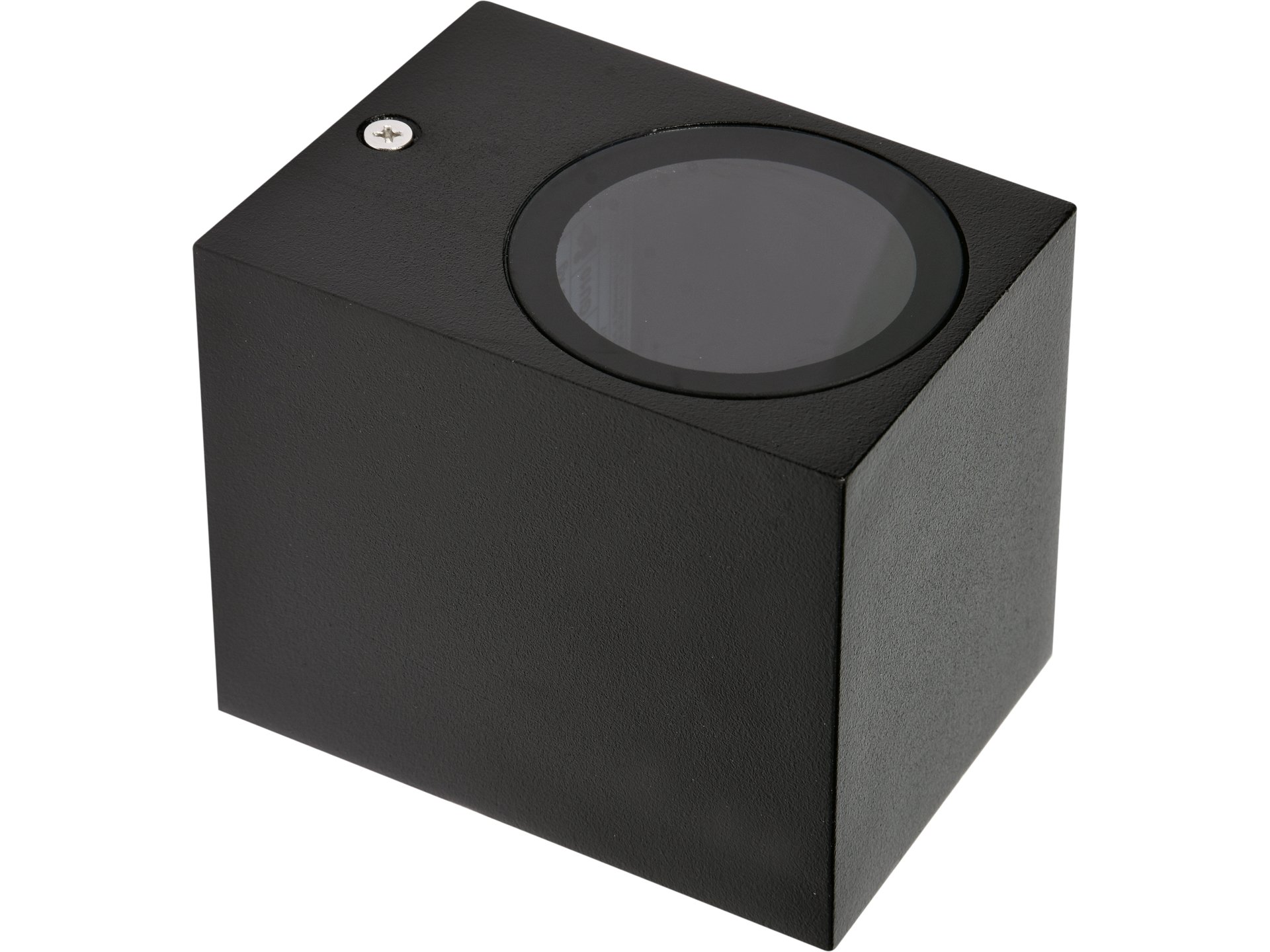 Lampa ścienna zewnętrzna czarna aluminiowa 1xgu10 kwadratowa YATO YT-81901