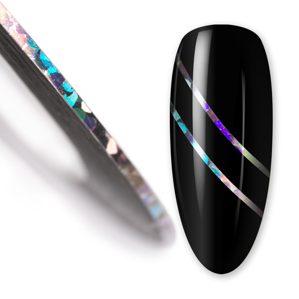 Nitka tasiemka do zdobień krążek laser silver Nr 7