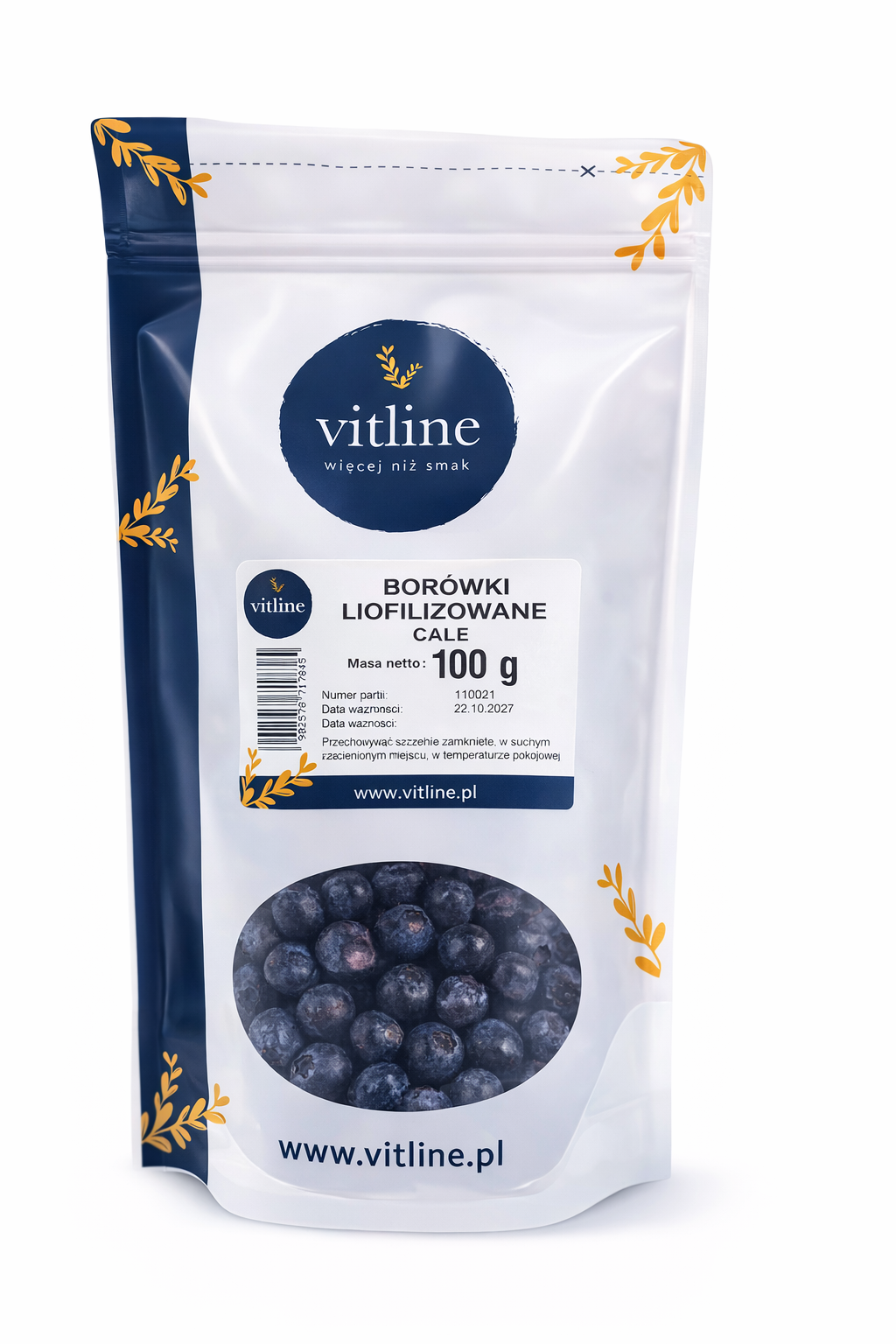 Borówki liofilizowane całe 100g VITLINE