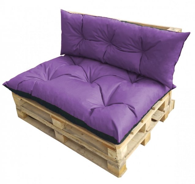 Komplet poduszek ogrodowych na palety 120x80 + 120x40 wz. Wrzosowy