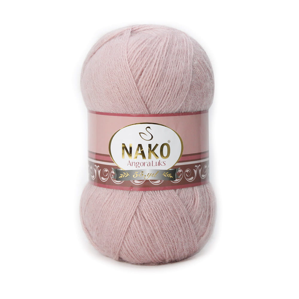 Włóczka NAKO ANGORA LUKS 100g kolor: 11183/ delikatny lila-róż