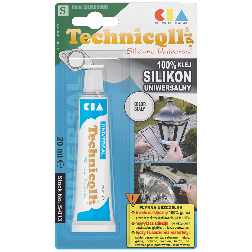 Silikon uniwersalny Biały 20ml Technicqll