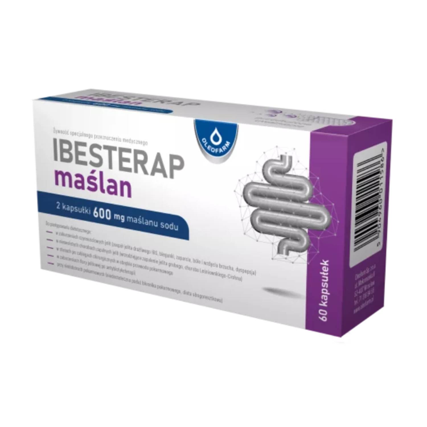 Ibesterap maślan sodu, 60 kapsułek