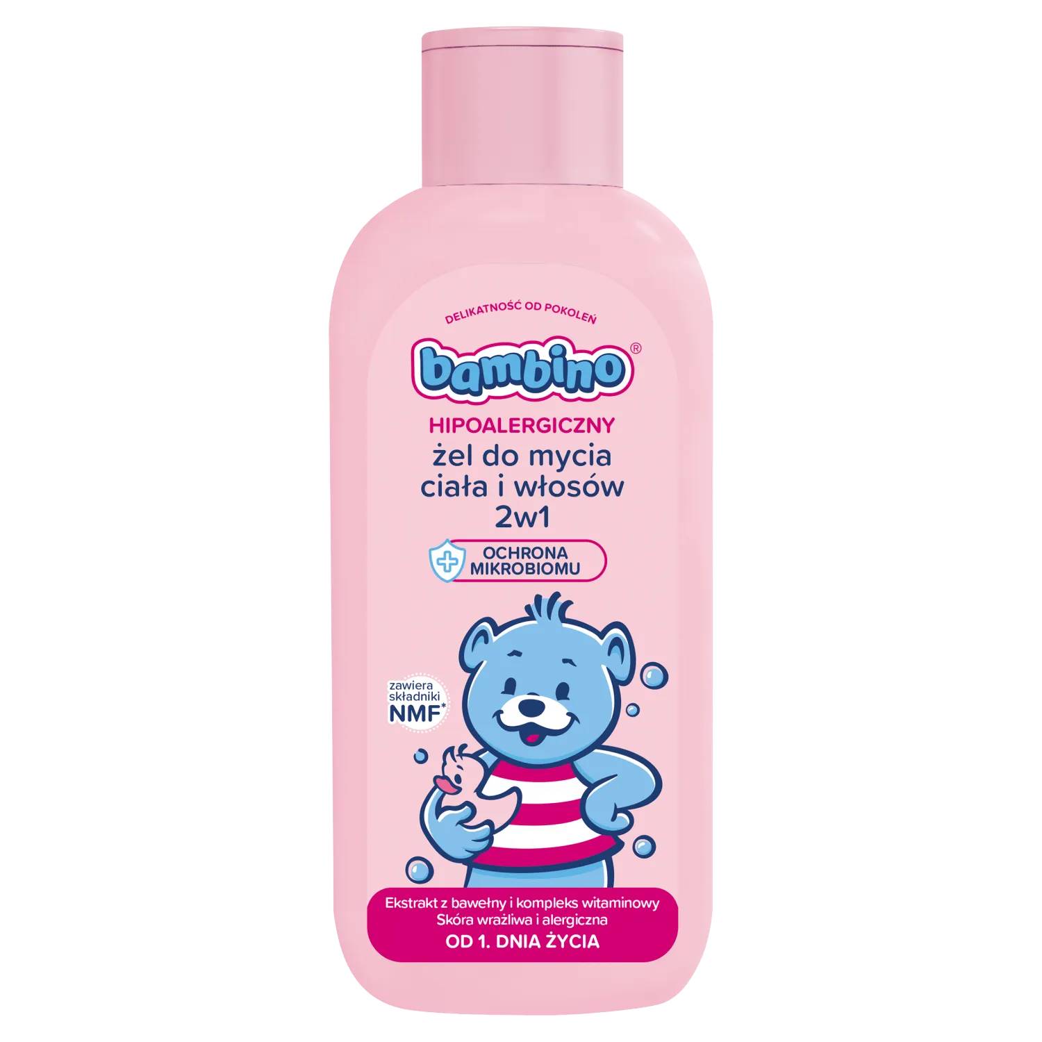 Bambino - żel do mycia ciała i włosów 2w1, od 1 dnia życia, 400 ml