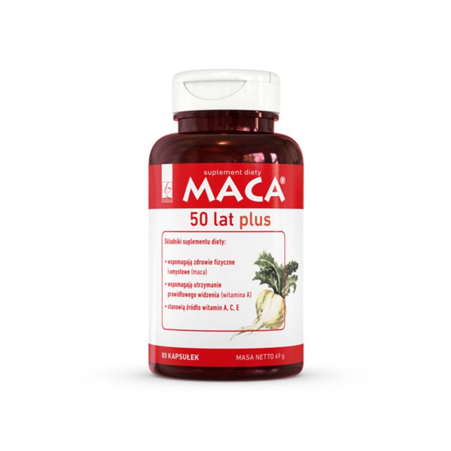 Maca 50 lat plus, 80 kapsułek
