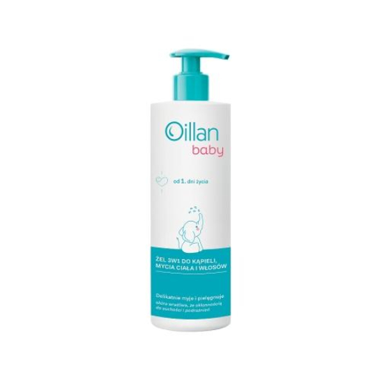 Oillan baby - żel do mycia ciała i włosów 3w1, od 1. dnia życia, 400 ml