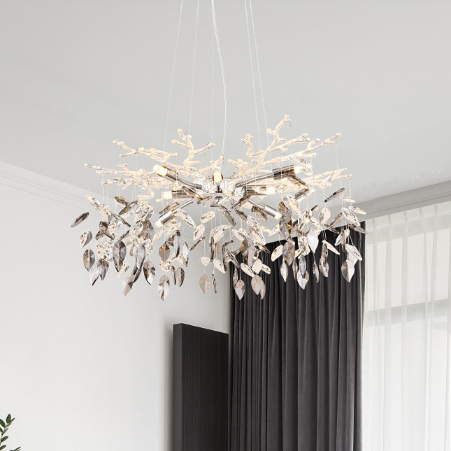 Globo Lighting Danna lampa wisząca 8x8 W chrom-przydymiona 64133-8