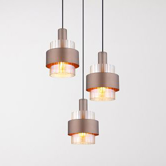 Globo Lighting Milley lampa wisząca 3x60 W bursztynowa 15560-3HA
