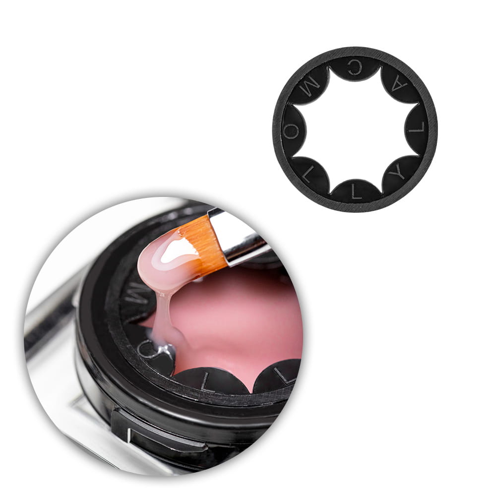 Obręcz na słoik do wycierania pędzla i przeciw wylewaniu się żelu Safety Ring 2 in 1 MollyLac 5 ml