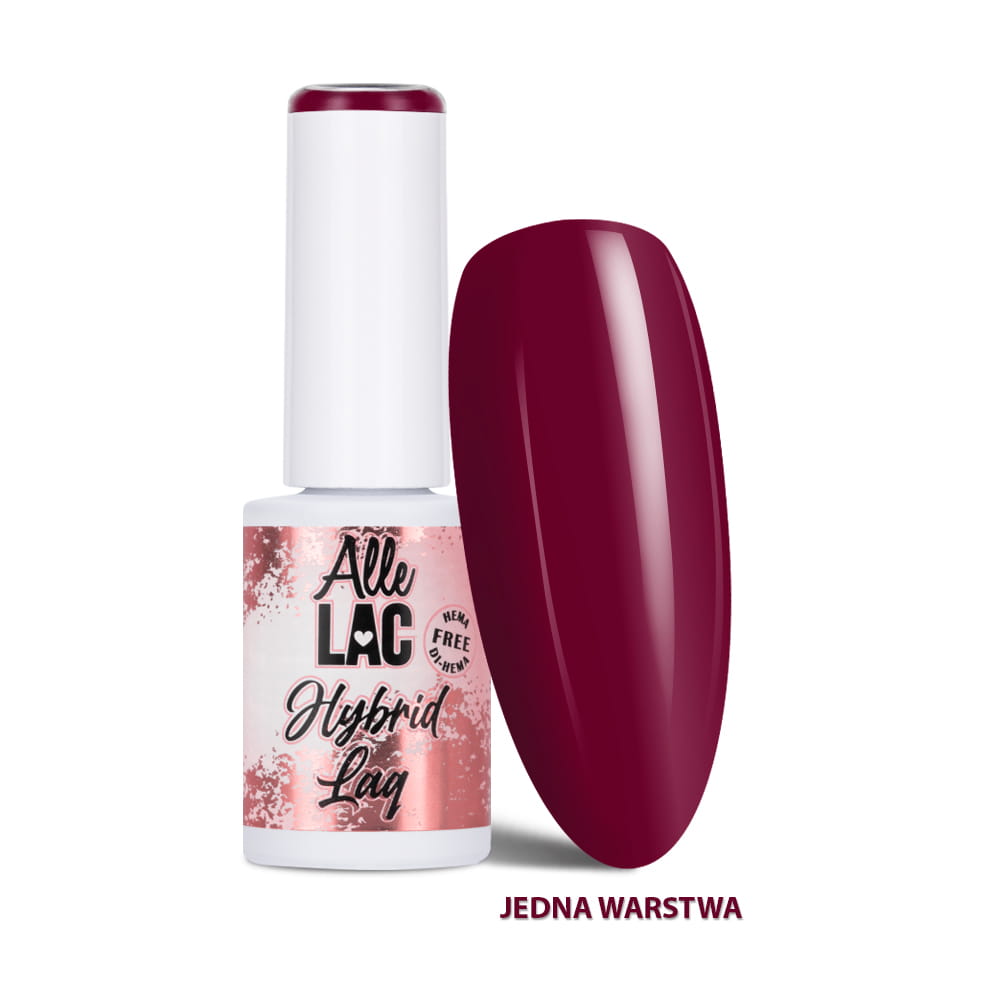 Lakier hybrydowy LED/UV Gel Polish Reds R11 Burgundy Rose AlleLac HEMA/Di-HEMA Free 6g