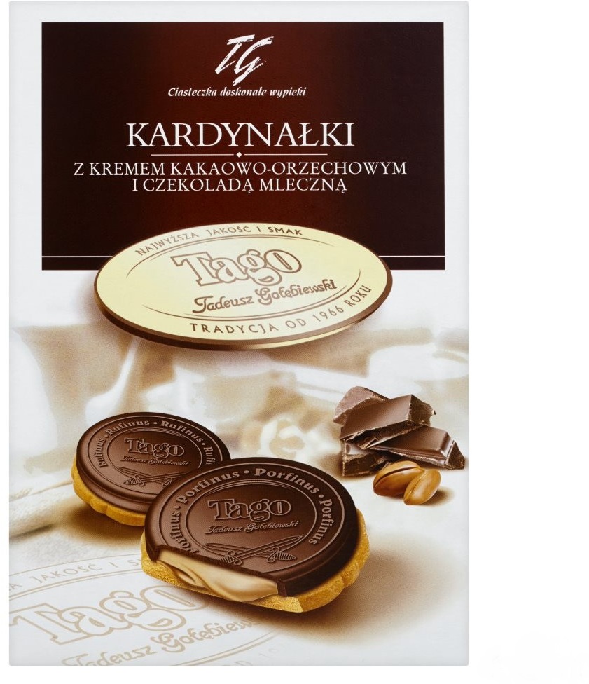 Tago Kardynałki ciastka kakaowo-orzechowe 180 g