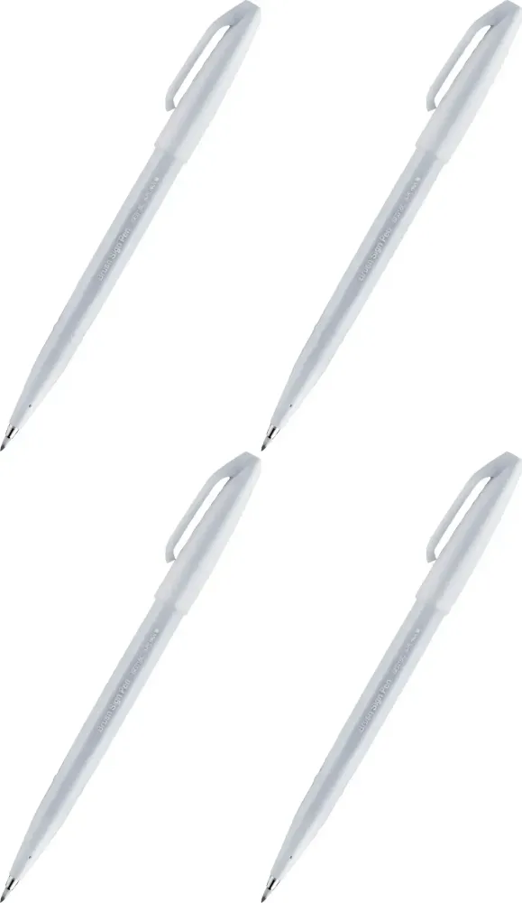 Pentel Brush Sign Pen SES15C 2.07mm – pisak do kaligrafii, jasnoszary