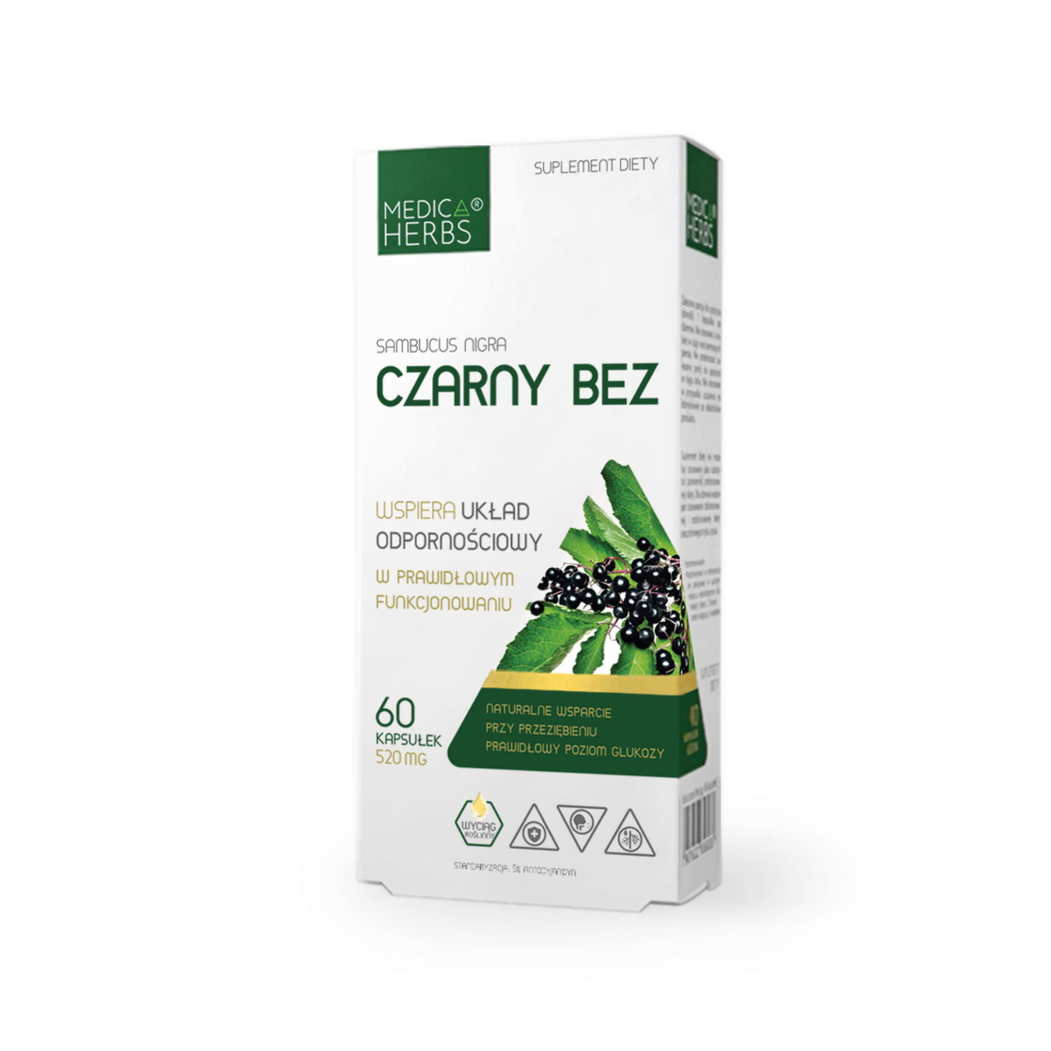Medica herbs czarny bez, 60 kapsułek
